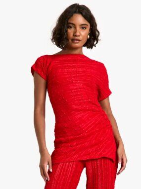 Tall Crinkle Texture Drape Top